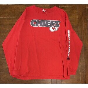 Vintage Kansas City Chiefs Men’s Size XL CSA Red Long sleeve Side Hits